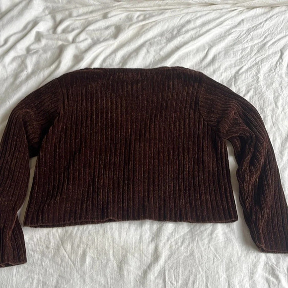 Brown Vintage Button Up Sweater Cardigan Large Pinterest Sweater - Picture 4 of 9